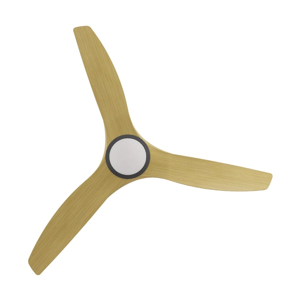 With Light ClouldFan Smart DC Ceiling Fan Black with Bamboo Blades - With Light