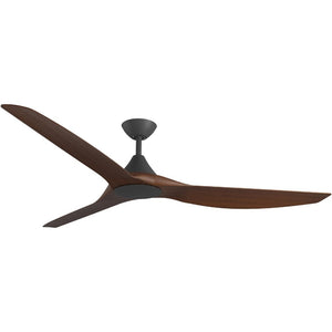 Without Light ClouldFan Smart DC Ceiling Fan Black with Koa Blades - No Light