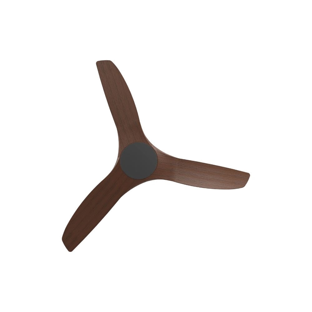 Without Light ClouldFan Smart DC Ceiling Fan Black with Koa Blades - No Light