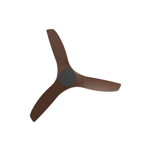 Without Light ClouldFan Smart DC Ceiling Fan Black with Koa Blades - No Light
