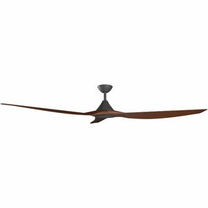 Without Light ClouldFan Smart DC Ceiling Fan Black with Koa Blades - No Light