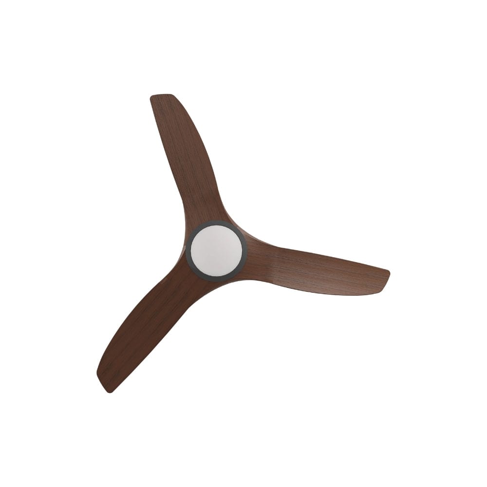 With Light ClouldFan Smart DC Ceiling Fan Black with Koa Blades - With Light