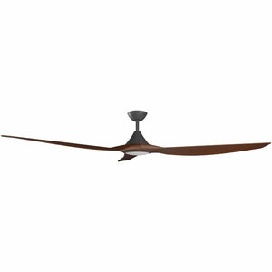 With Light ClouldFan Smart DC Ceiling Fan Black with Koa Blades - With Light