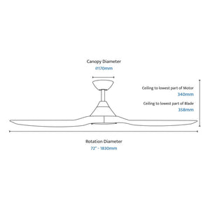 Without Light ClouldFan Smart DC Ceiling Fan White - No Light