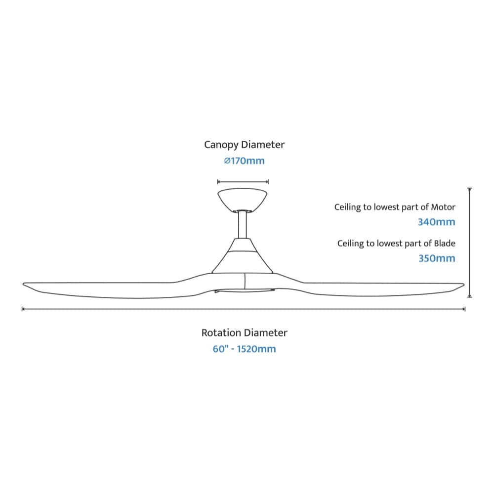 Without Light ClouldFan Smart DC Ceiling Fan White - No Light