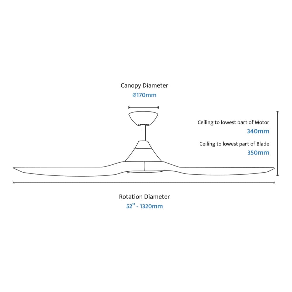 Without Light ClouldFan Smart DC Ceiling Fan White - No Light