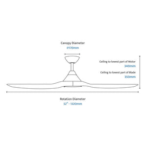 Without Light ClouldFan Smart DC Ceiling Fan White - No Light