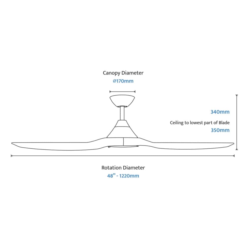 Without Light ClouldFan Smart DC Ceiling Fan White - No Light