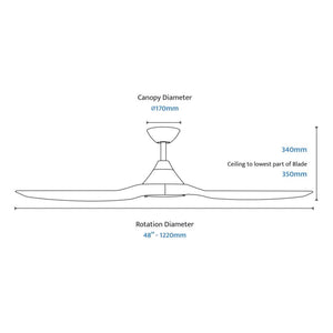 Without Light ClouldFan Smart DC Ceiling Fan White - No Light