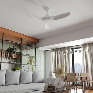 Without Light ClouldFan Smart DC Ceiling Fan White - No Light