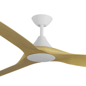 Without Light ClouldFan Smart DC Ceiling Fan White with Bamboo Blades - No Light