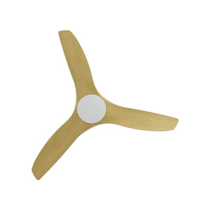 Without Light ClouldFan Smart DC Ceiling Fan White with Bamboo Blades - No Light