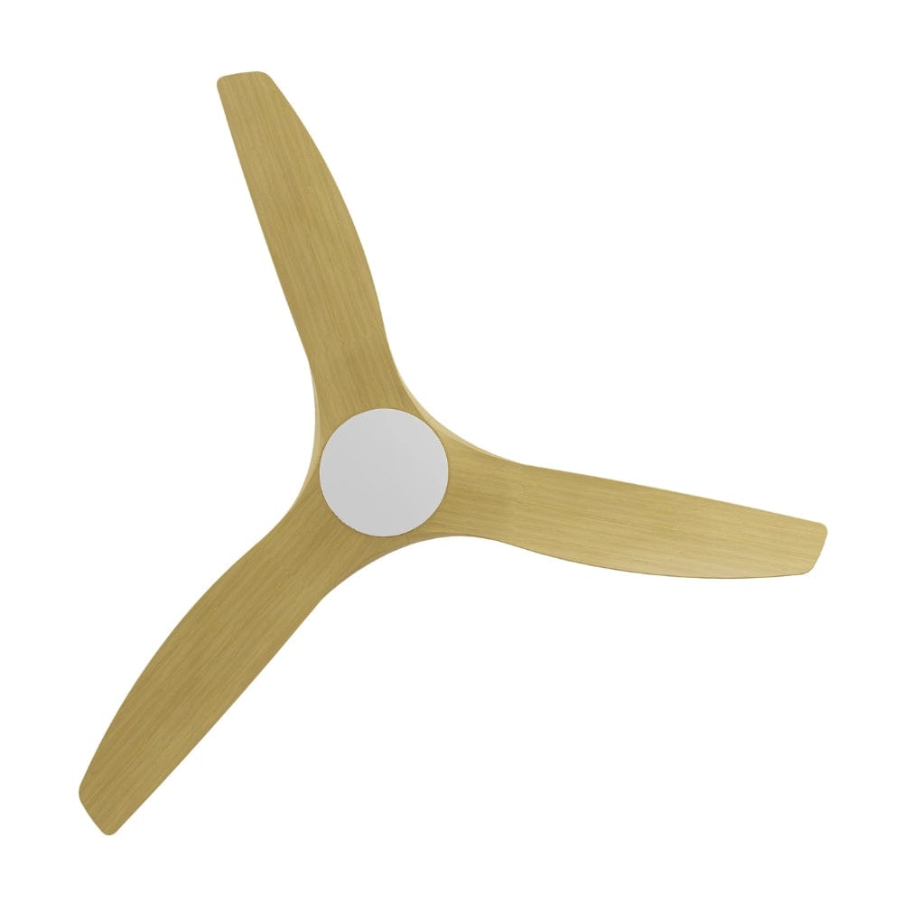 Without Light ClouldFan Smart DC Ceiling Fan White with Bamboo Blades - No Light