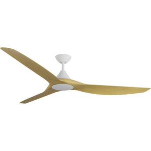 Without Light ClouldFan Smart DC Ceiling Fan White with Bamboo Blades - No Light