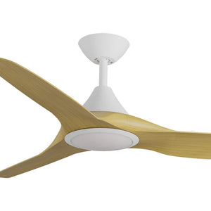 With Light ClouldFan Smart DC Ceiling Fan White with Bamboo Blades - With Light