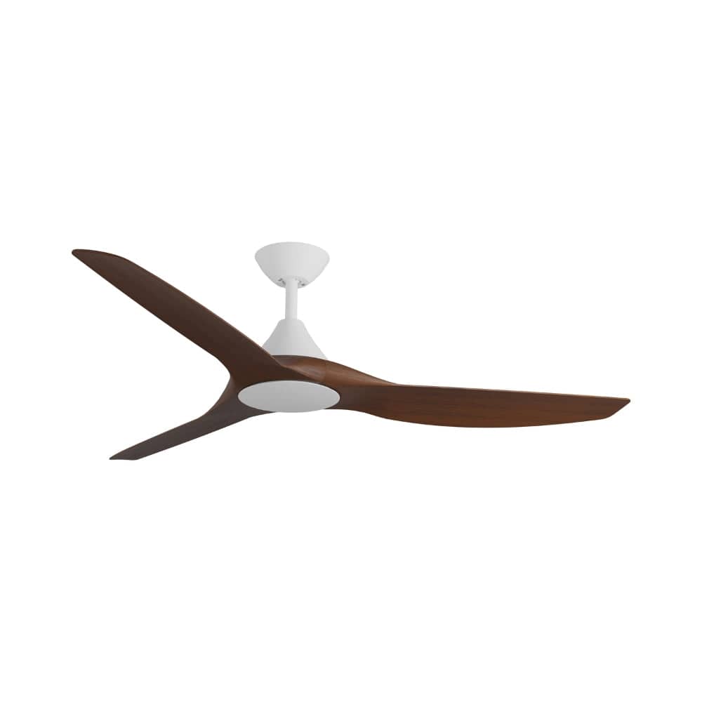 Without Light ClouldFan Smart DC Ceiling Fan White with Koa Blades - No Light