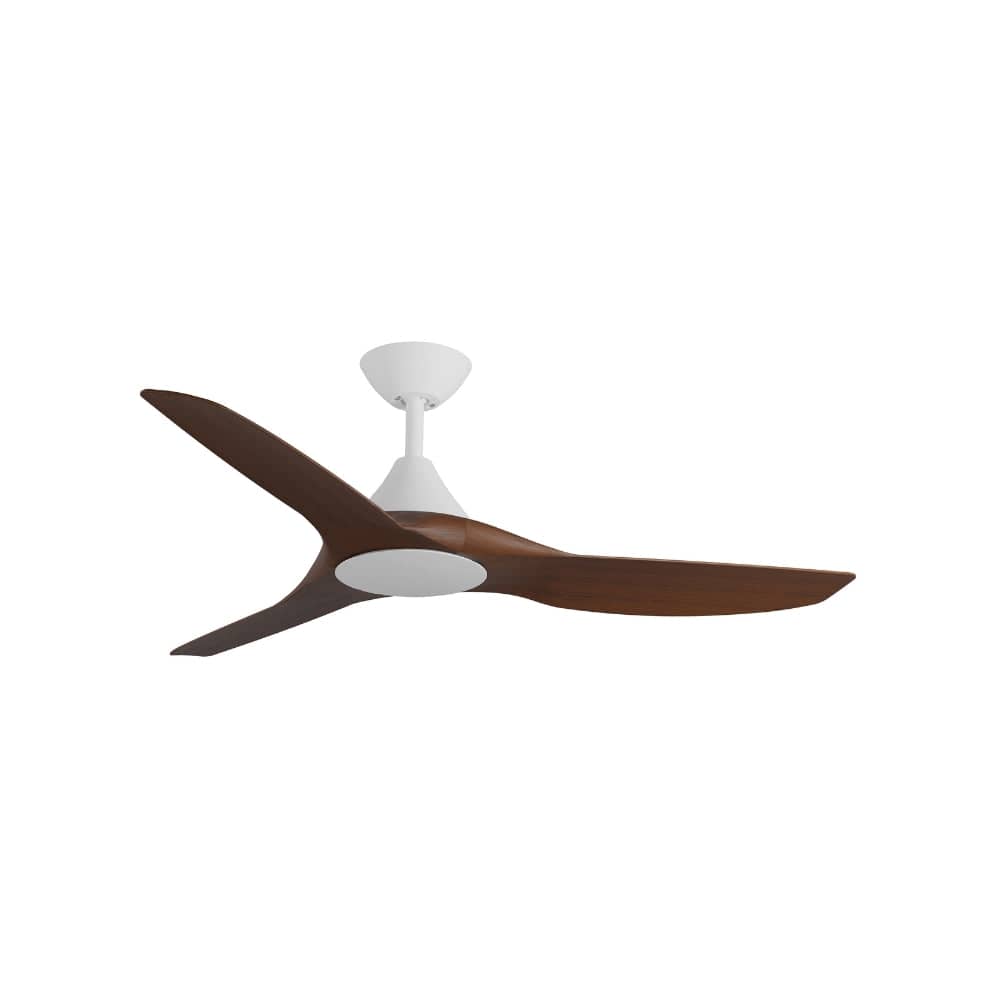 Without Light ClouldFan Smart DC Ceiling Fan White with Koa Blades - No Light
