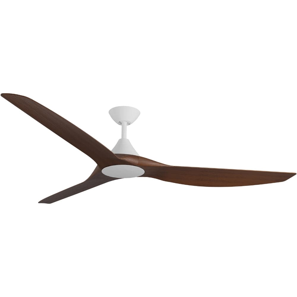 Without Light ClouldFan Smart DC Ceiling Fan White with Koa Blades - No Light