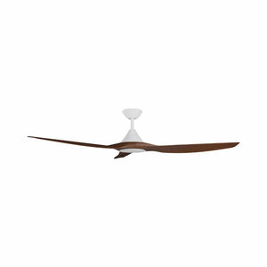 Without Light ClouldFan Smart DC Ceiling Fan White with Koa Blades - No Light