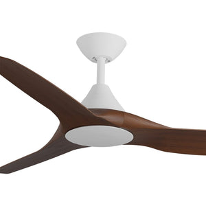 Without Light ClouldFan Smart DC Ceiling Fan White with Koa Blades - No Light