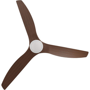 With Light ClouldFan Smart DC Ceiling Fan White with Koa Blades - With Light
