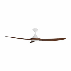 With Light ClouldFan Smart DC Ceiling Fan White with Koa Blades - With Light