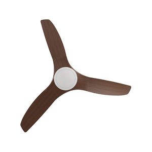 With Light ClouldFan Smart DC Ceiling Fan White with Koa Blades - With Light