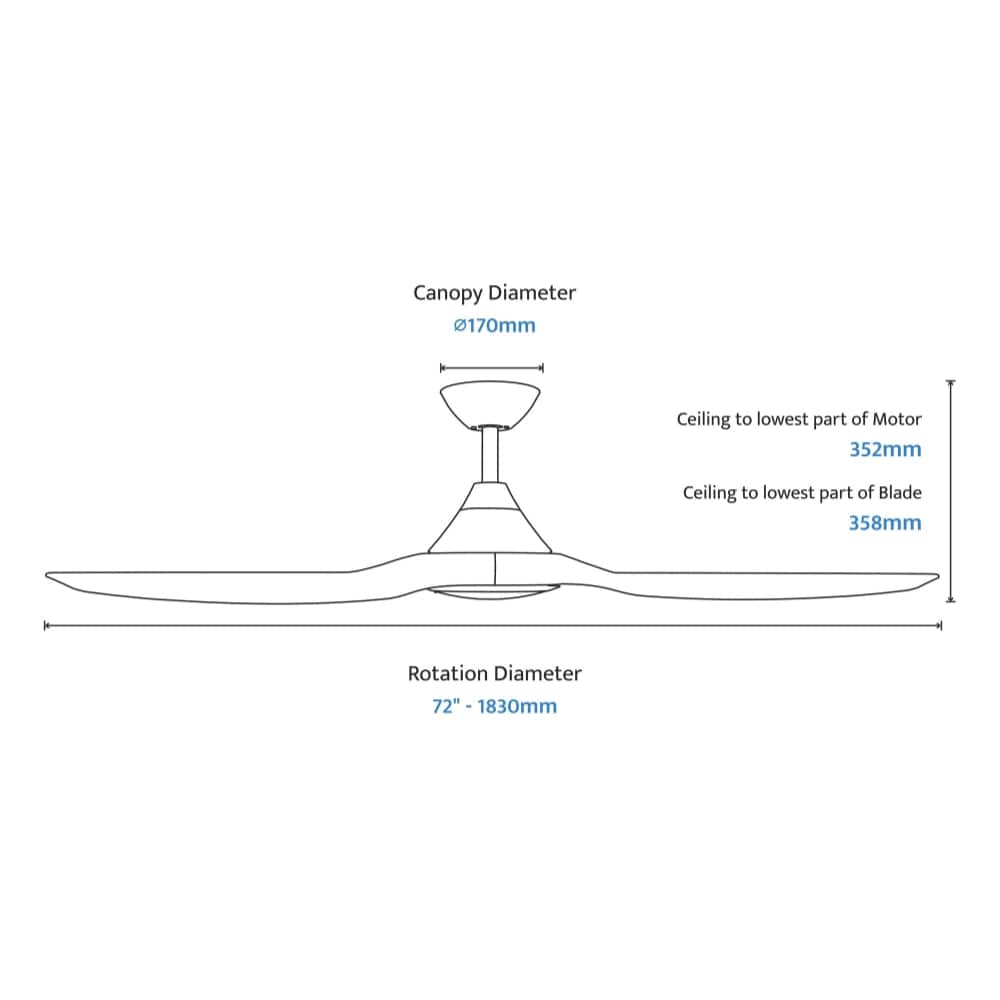 With Light ClouldFan Smart DC Ceiling Fan White - With Light