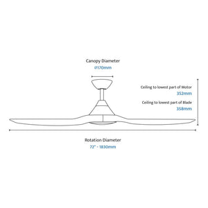 With Light ClouldFan Smart DC Ceiling Fan White - With Light