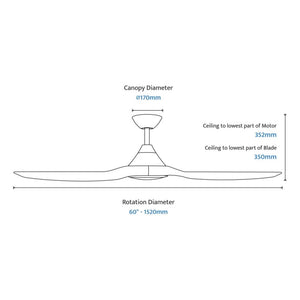 With Light ClouldFan Smart DC Ceiling Fan White - With Light