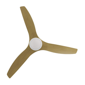 With Light ClouldFan Smart DC Ceiling Fan White with Teak Blades - With Light