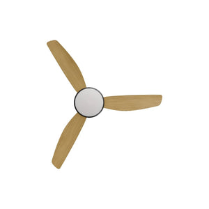 With Light Condor DC Ceiling Fan Black with Bamboo Blades - With Light