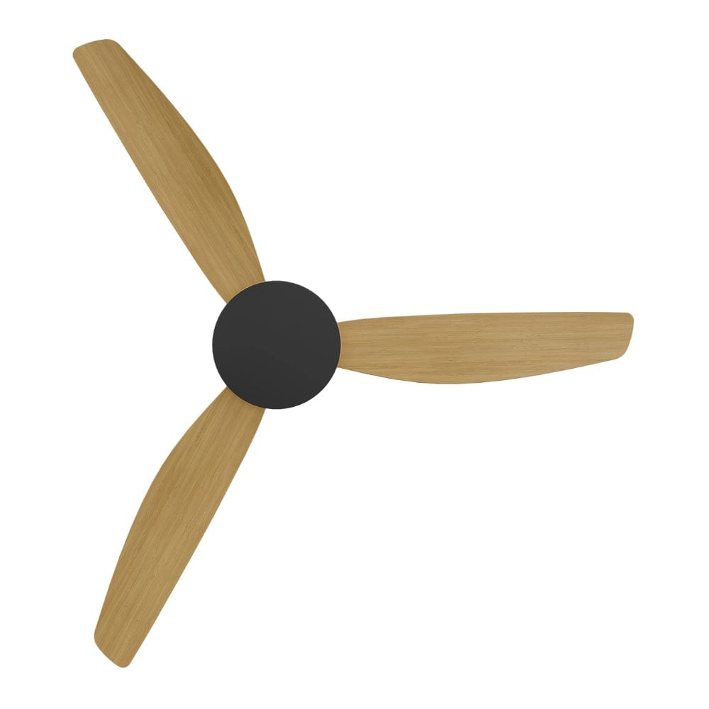 Without Light Condor DC Ceiling Fan Blalck with Bamboo Blades - No Light