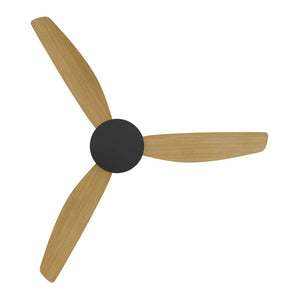 Without Light Condor DC Ceiling Fan Blalck with Bamboo Blades - No Light