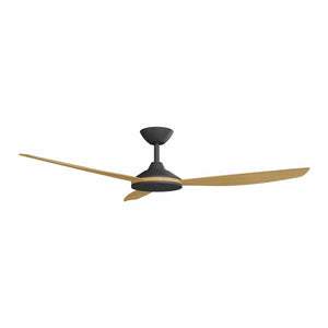 Without Light Condor DC Ceiling Fan Blalck with Bamboo Blades - No Light