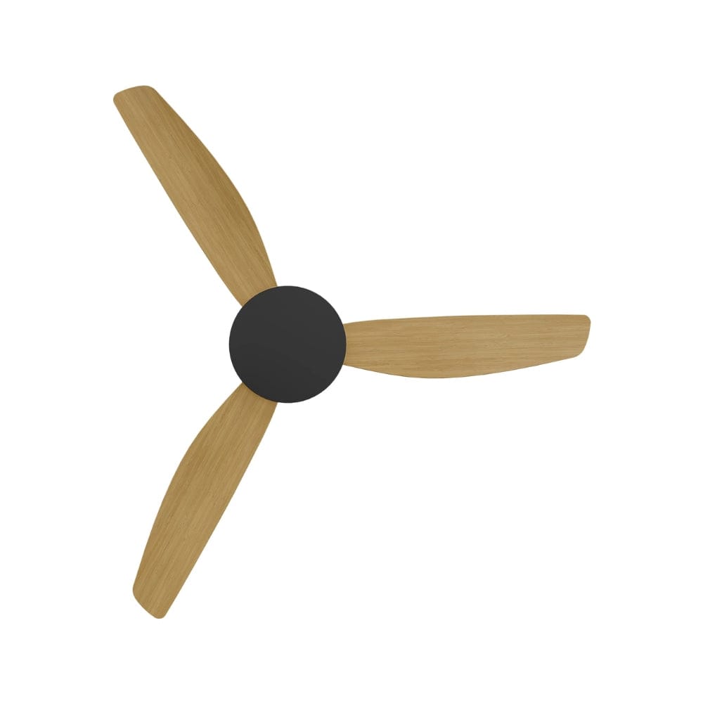 Without Light Condor DC Ceiling Fan Blalck with Bamboo Blades - No Light