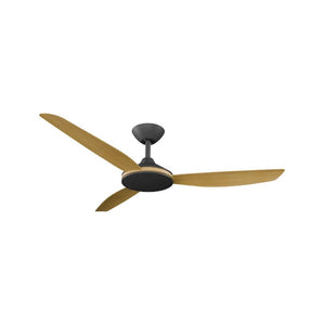 Without Light Condor DC Ceiling Fan Blalck with Bamboo Blades - No Light