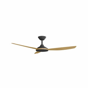 Without Light Condor DC Ceiling Fan Blalck with Bamboo Blades - No Light