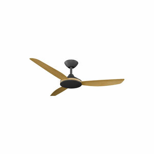 Without Light Condor DC Ceiling Fan Blalck with Bamboo Blades - No Light