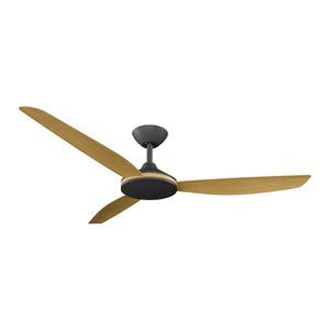 Without Light Condor DC Ceiling Fan Blalck with Bamboo Blades - No Light