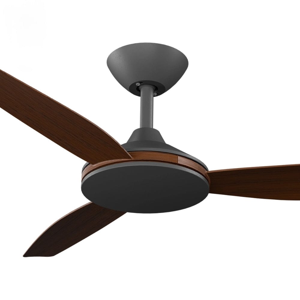 Without Light Condor DC Ceiling Fan Blalck with Koa Blades - No Light