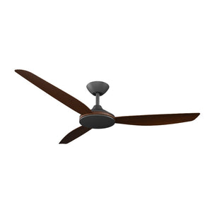 Without Light Condor DC Ceiling Fan Blalck with Koa Blades - No Light