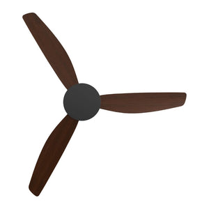 Without Light Condor DC Ceiling Fan Blalck with Koa Blades - No Light