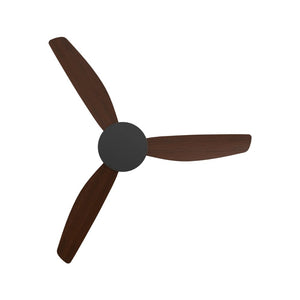 Without Light Condor DC Ceiling Fan Blalck with Koa Blades - No Light
