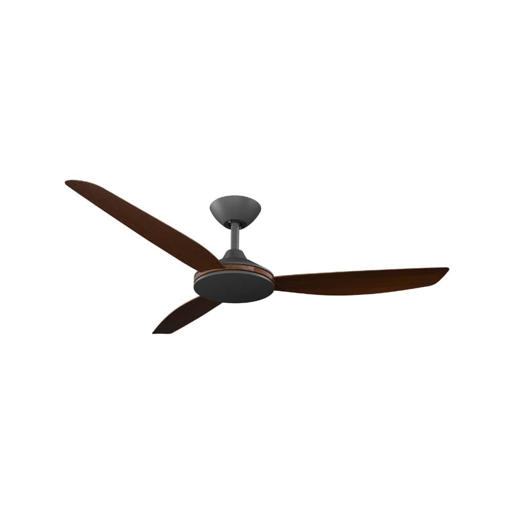 Without Light Condor DC Ceiling Fan Blalck with Koa Blades - No Light