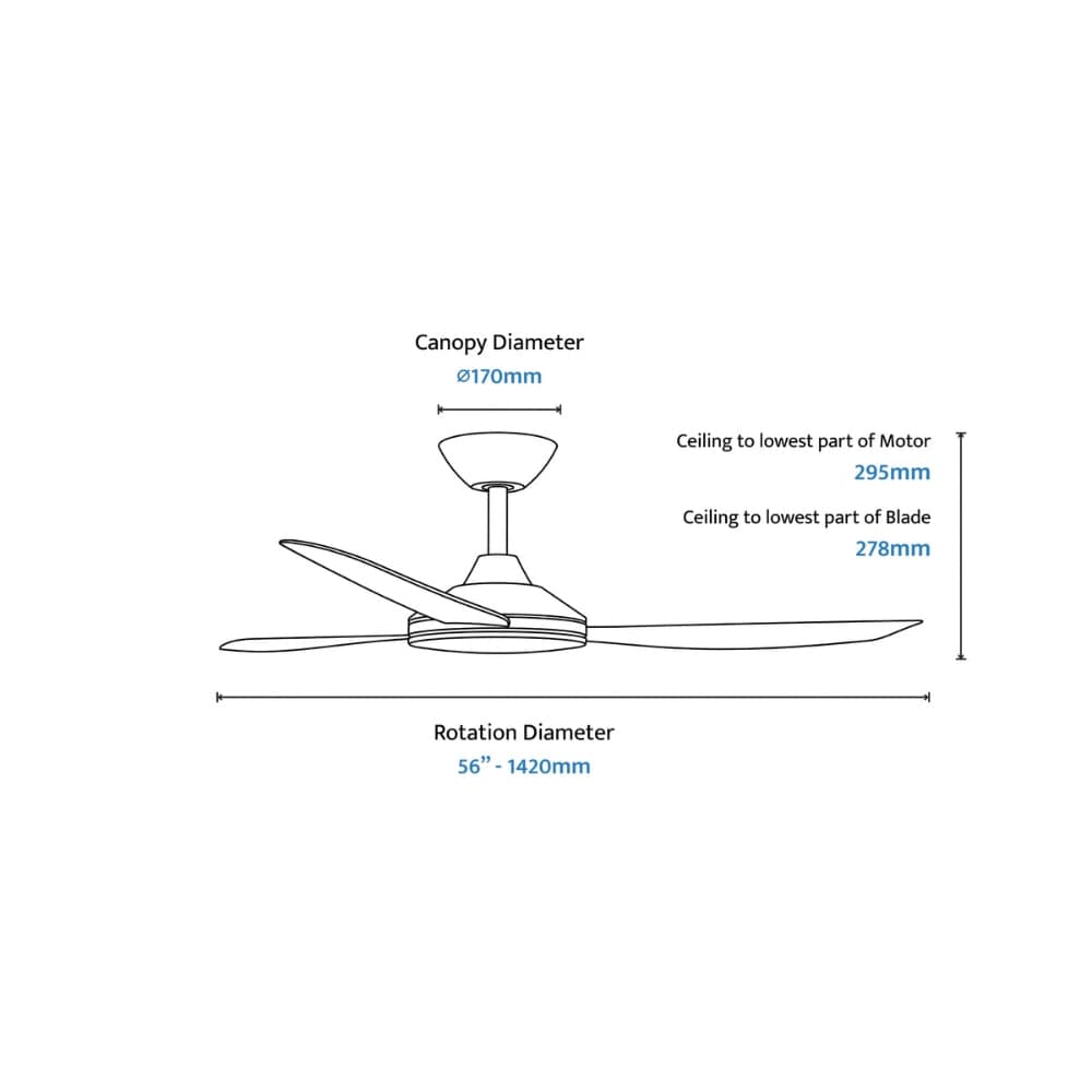 Without Light Condor DC  Ceiling Fan White - No Light