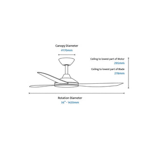 Without Light Condor DC  Ceiling Fan White - No Light