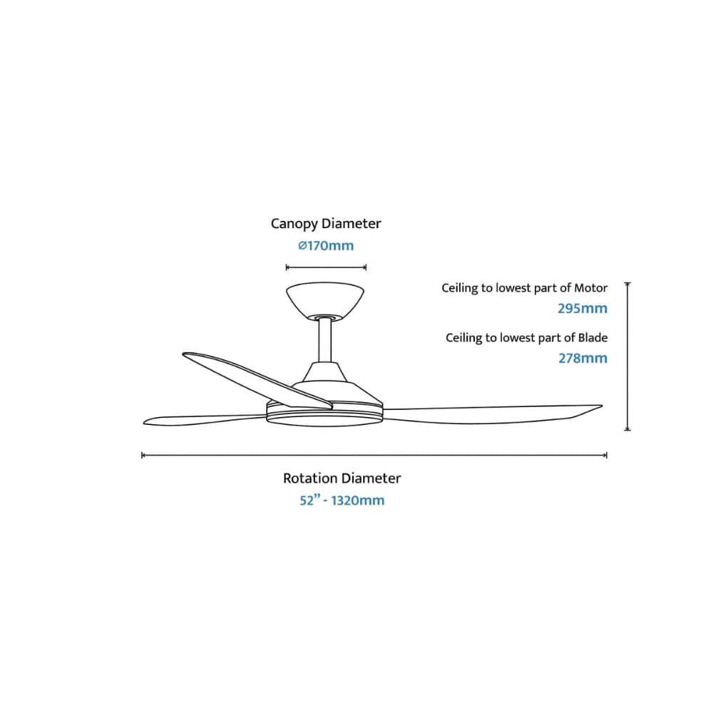 Without Light Condor DC  Ceiling Fan White - No Light