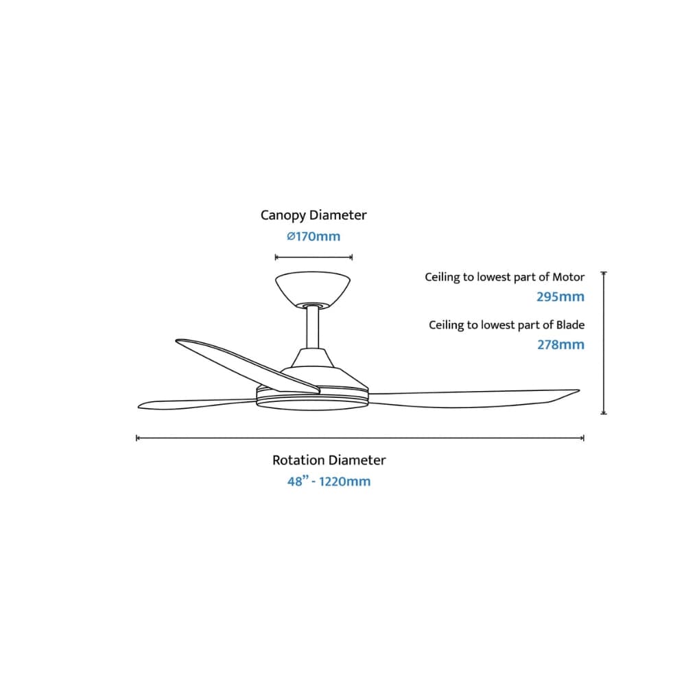 Without Light Condor DC  Ceiling Fan White - No Light