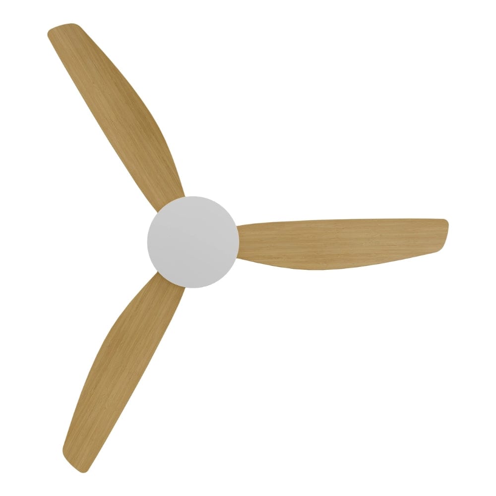 Without Light Condor DC Ceiling Fan White with Bamboo Blades - No Light